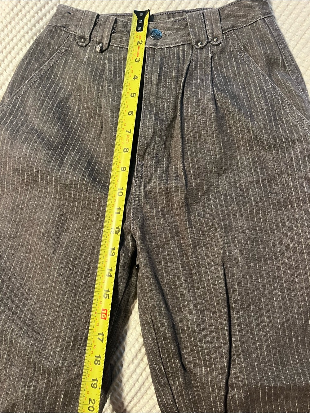 UNIONBAY Vintage Women's Pinstripe Straight-Leg Pants in Dark Gray - Picture 9 of 12